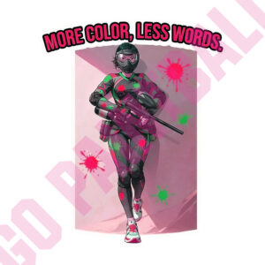 Sticker "More Color Less Words"