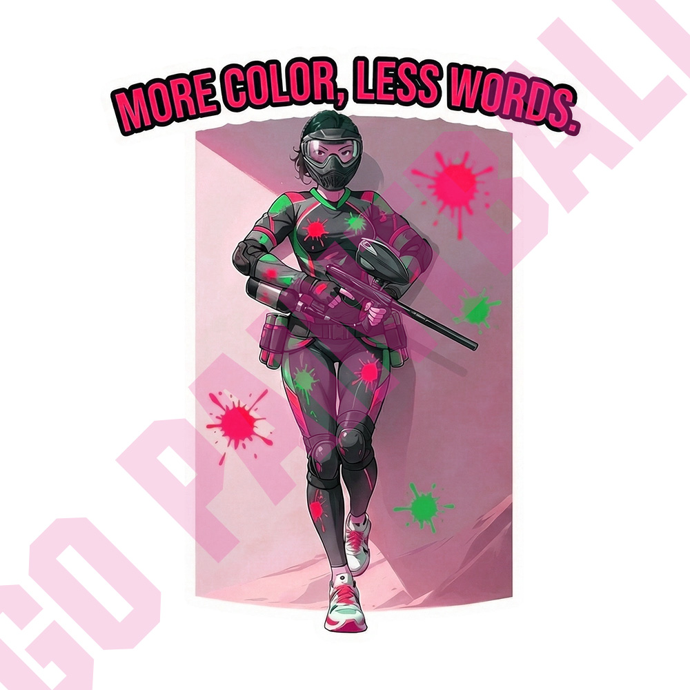 Sticker "More Color Less Words"