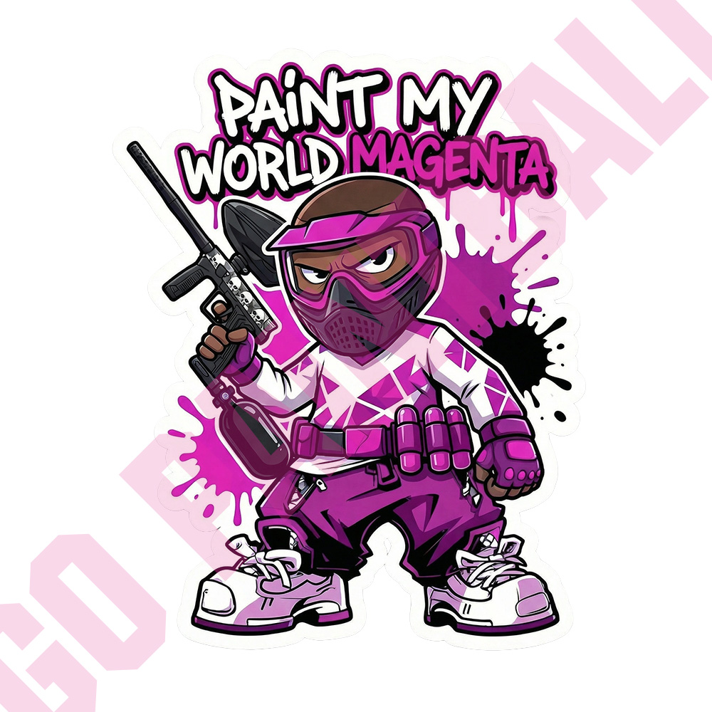 Sticker "Paint My World Magenta"